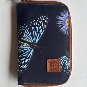 Billetera portapasaporte alas de mariposa